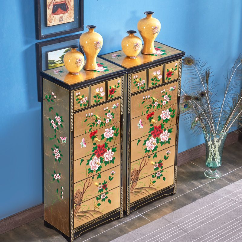 American Traditional Lingerie Chest Wood Storage Chest for Bedroom