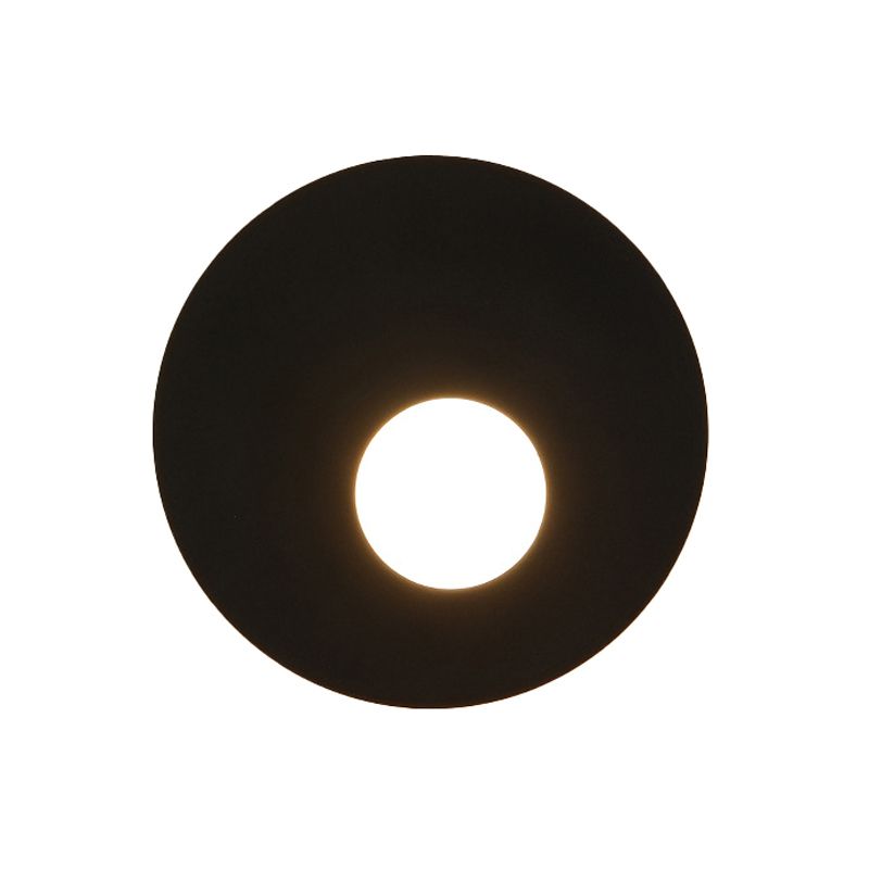 1-Light Unique Shape Wall Light Fixture Modern Wall Mounted Lighting in Black