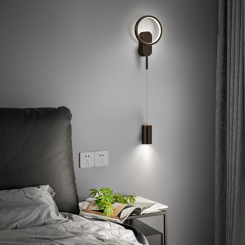 Einfachheit Wandleuchte leichte moderne Lesenlampe mit Metallschatten für Schlafzimmer