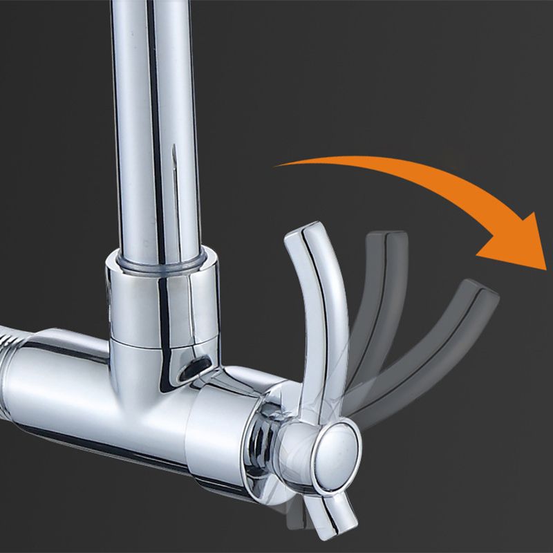 Modern Pull Down One Handle Wall-mounted Pot Filler Low Profile Bar Faucet