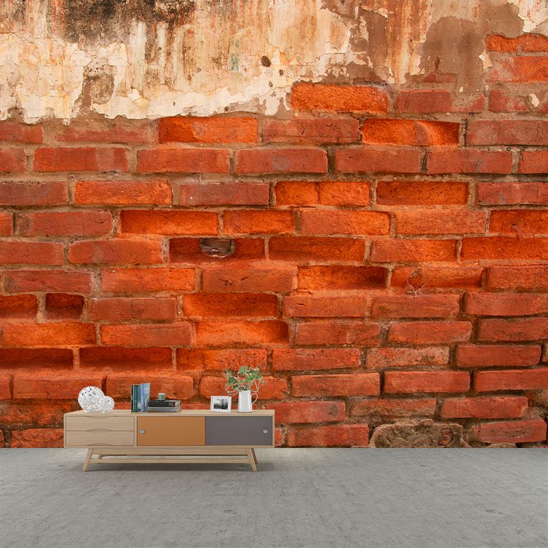 Industrial Style Brick Wall Mural for Dining Room Moisture Resistant, Personalized Size Available