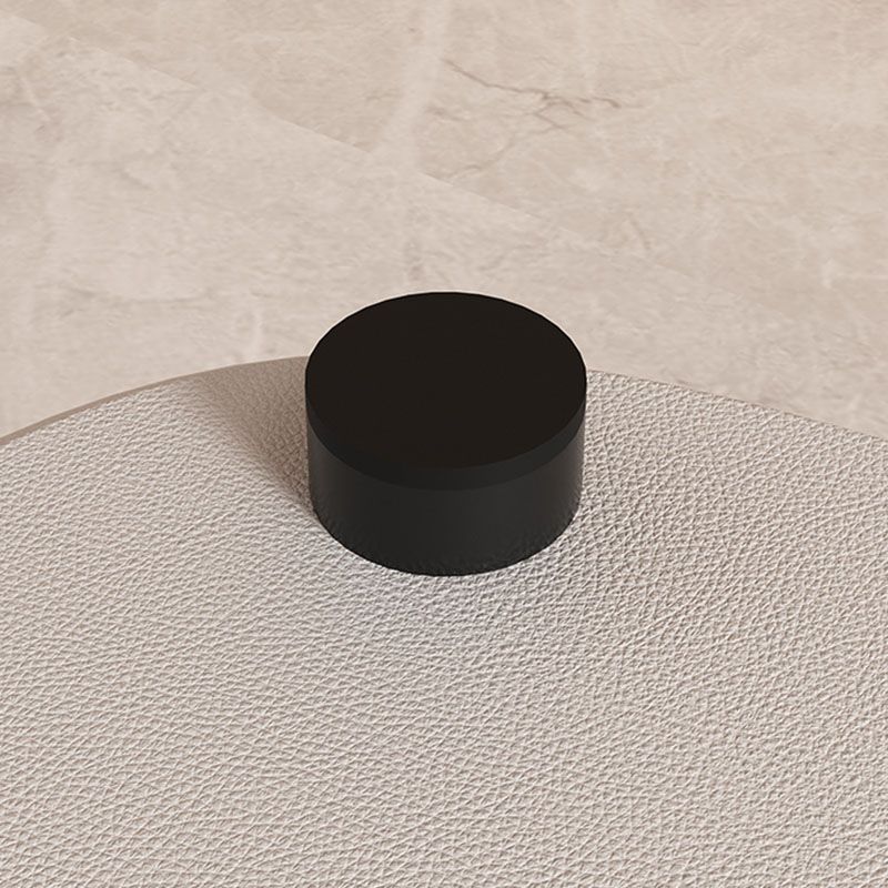 Modern Pouf Ottoman Faux Leather Upholstered Portable Ottoman