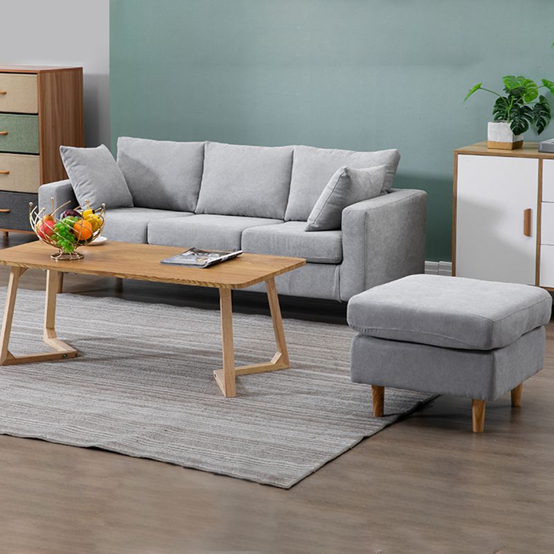 Beige Modern Farmhouse Cushions Standard Sofa 21.65"High Square Arm Sofa