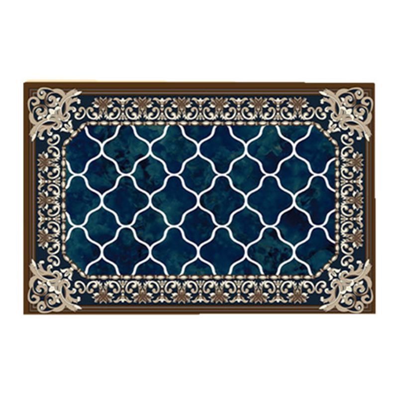 Retro Medallion Printed Carpet Polyester Area Rug Non-Slip Backing Indoor Carpet for Living Room