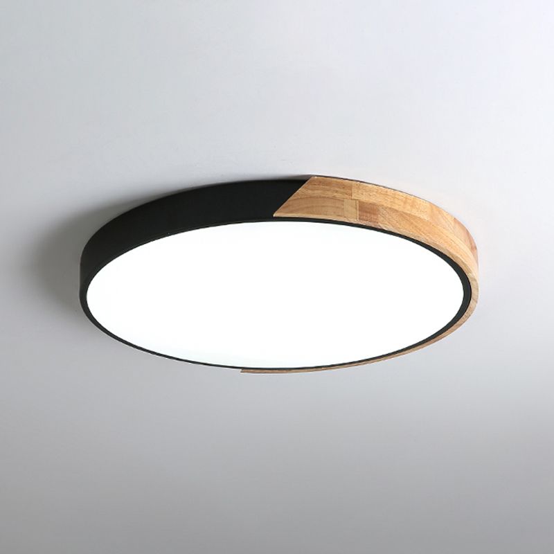 Rounded Shape 1-Light LED Flush Light New Modern Iron Flush Mount Ceiling Light Fixtures
