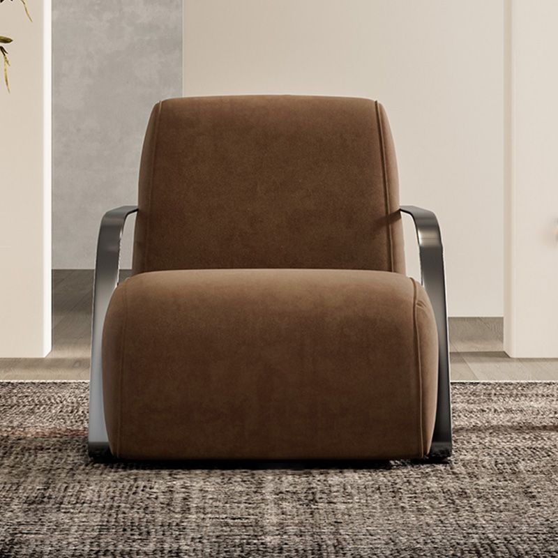Tight Back Square Arms with Fabric Seat Arms Included Solid Color Arm Chair