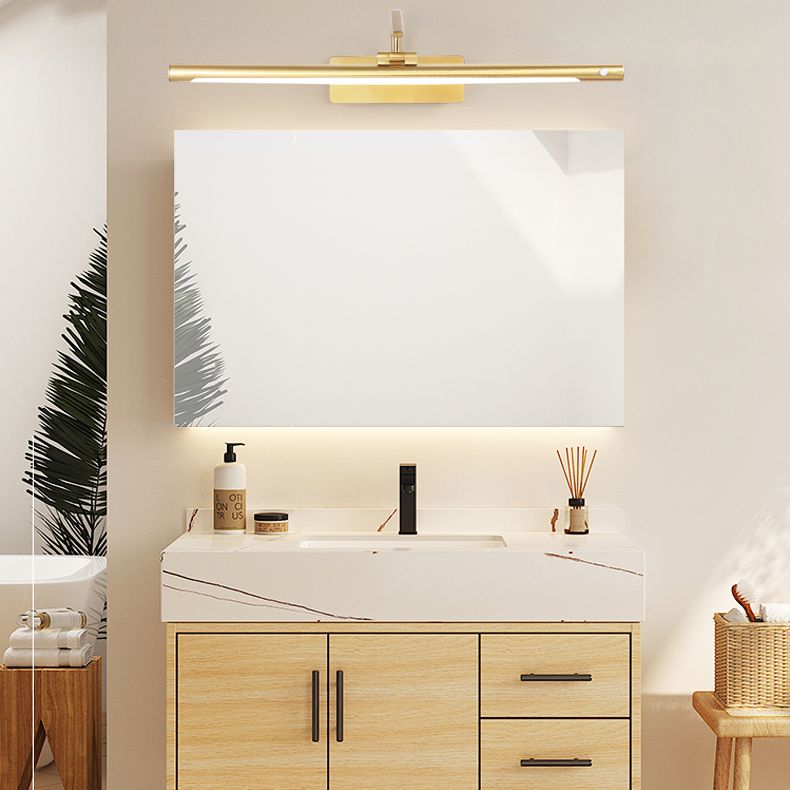 Modern Minimalist Style Streamlined Wall Mounted Vanity Lights Metal Wall Lighting Fixtures for Bathroom
