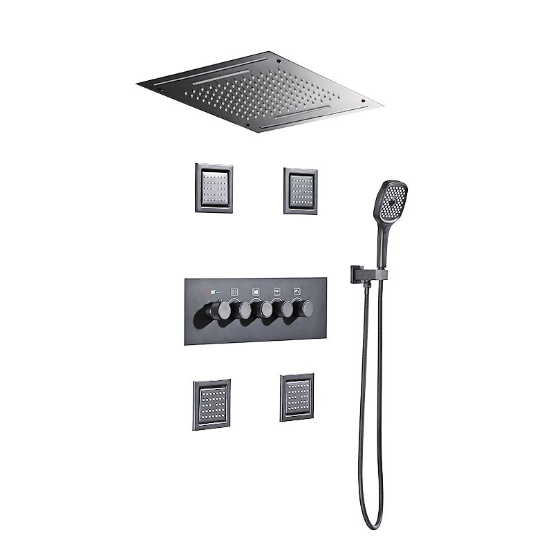 Modern Shower Head Combo Brass Adjustable Water Flow Adjustable Shower Head Shower System