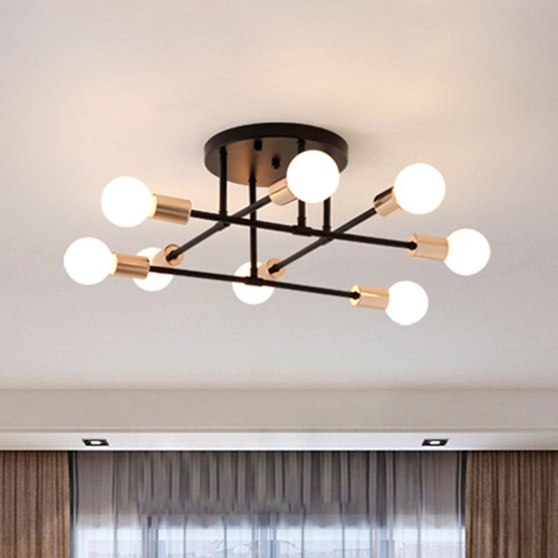 Moderne gestapelde lineaire plafondlamp metaal energiebesparende semi-inbouwlamp voor hotel