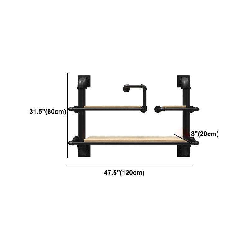 Metall schwimmende Bücherregal Industriestil Wandmontage geschlossenes Rückenregal