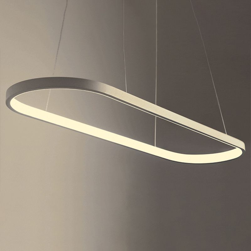 Oval Island Pendant Lights Ultra-Contemporary Acrylic Island Pendant Lights for Restaurant