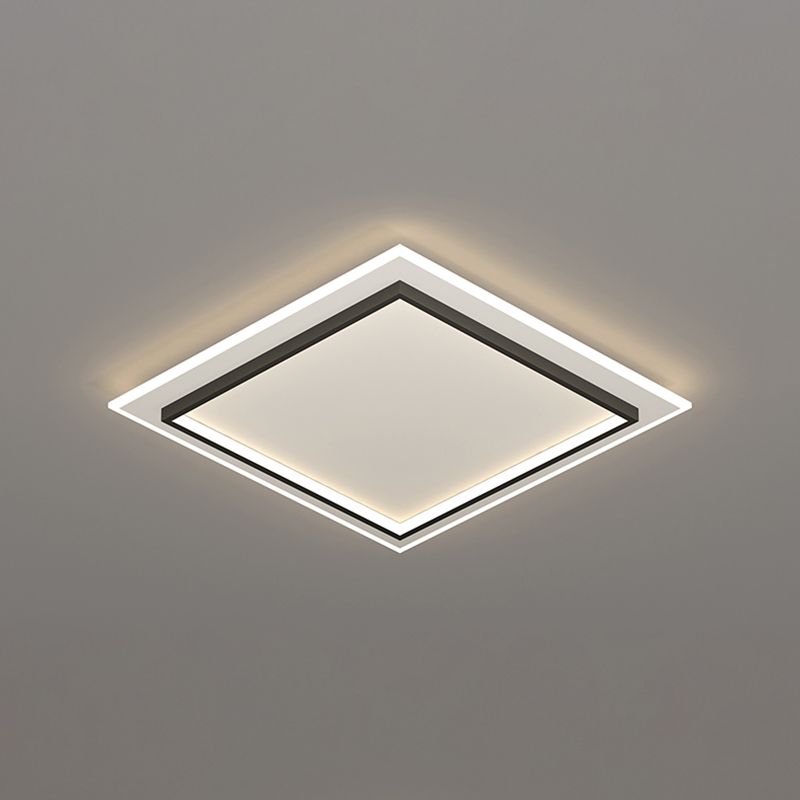 Lámpara de techo empotrada con forma geométrica de metal, estilo moderno, 2 luces, iluminación empotrada