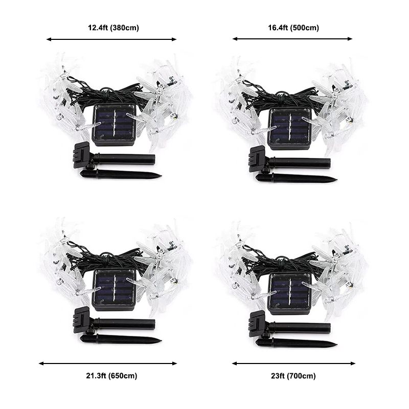 Dragonfly Solar String Light Nordic Style Plastic Outdoor Landscape Light