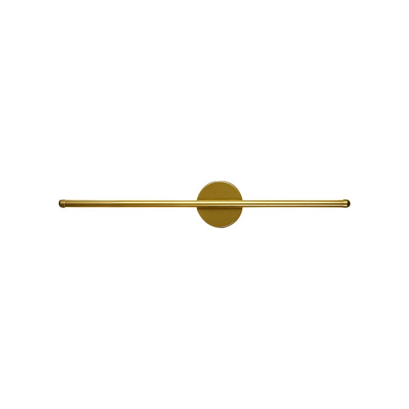 Linear Shape Metal Wall Light Modern Style 1 Light Wall Lighting Fixtures in Gold
