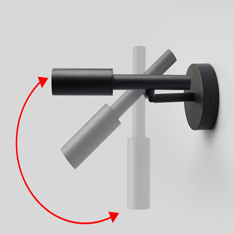 Modern Simple Wall Light Cylinder Shape Wall Lamp with Iron Shade for Bedroom