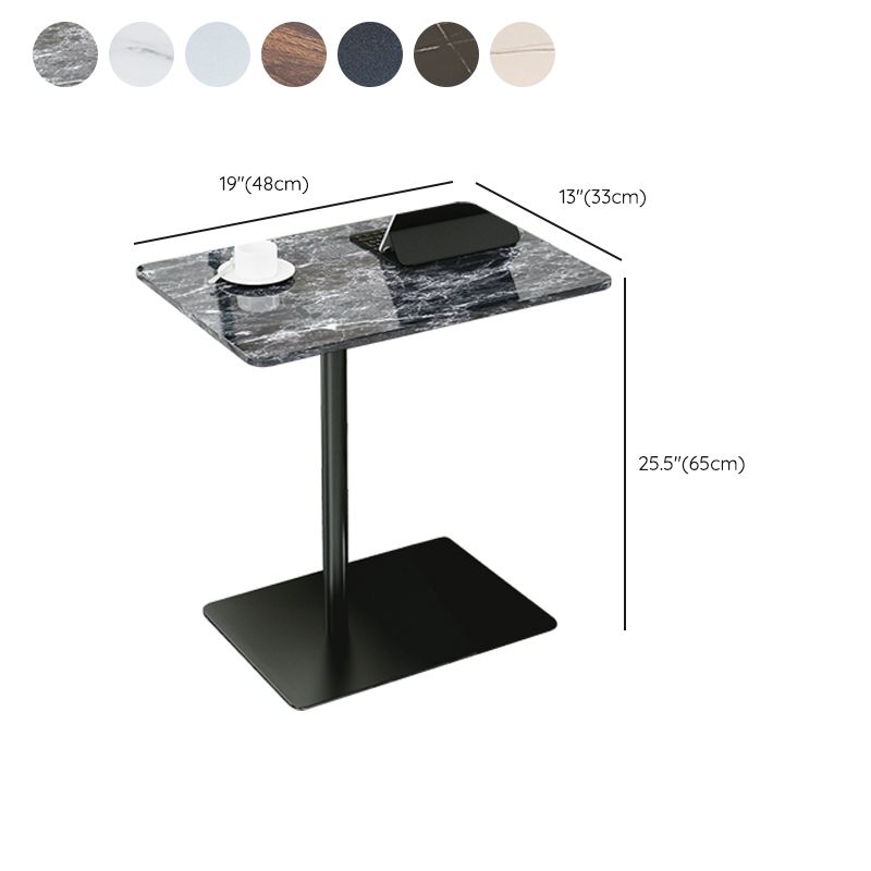 Modern Wood End Slide Table Rectangular Minimalist Sofa Corner Table