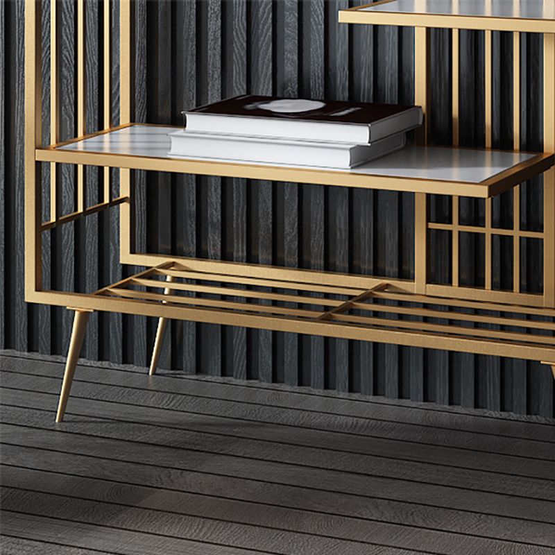 70.87"H Bookshelf Open Back Glam Style Bookcase for Home Office Study Room