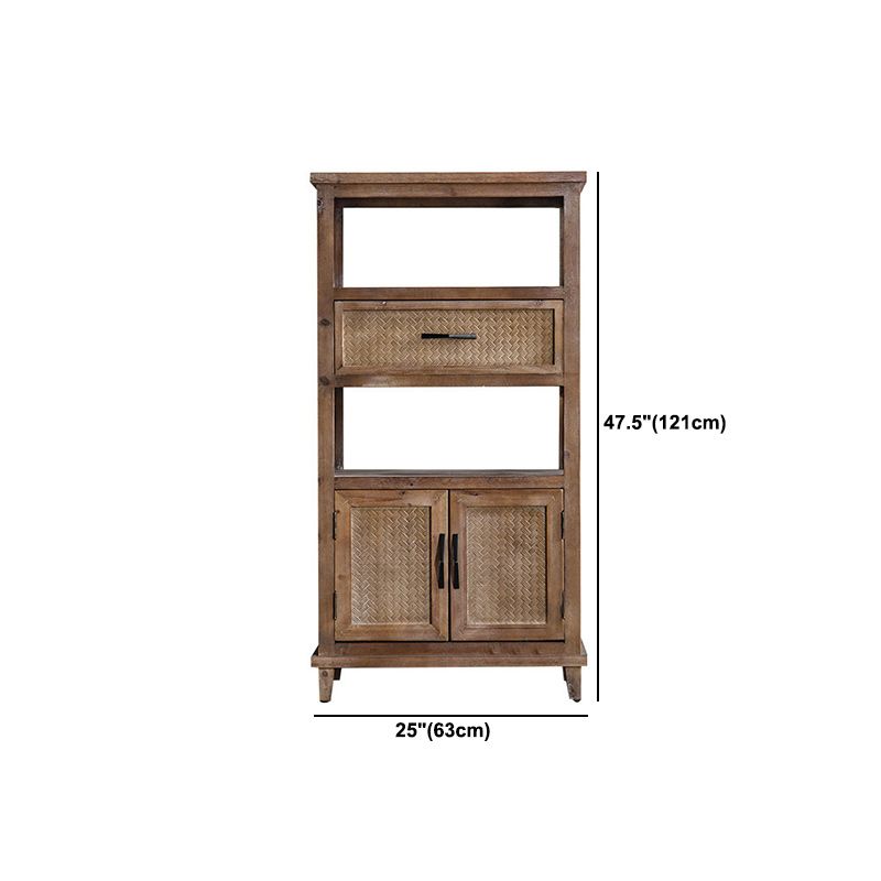 Industrial Wooden Cabinet with Doors and Drawers Distressed Wood Cabinet