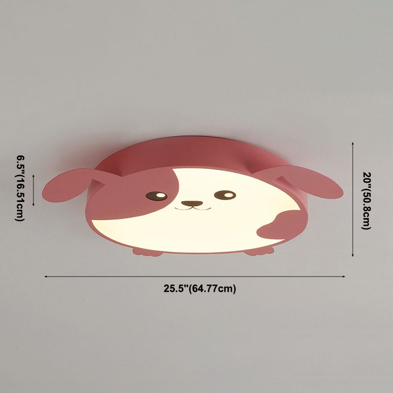 Mignon chiot LED encastré lumière minimaliste métal enfants chambre encastré plafonnier