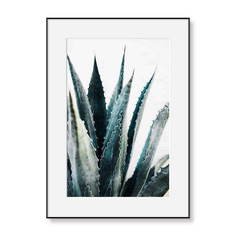 Textured Botanical Leaves Art Print Modern Style Canvas Wall Decor, Multiple Sizes