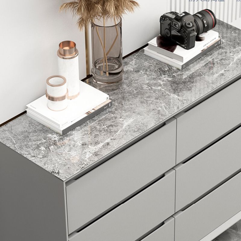 15.6-inch Width Modern Storage Chest Stone Dresser with 3/6 Drawers