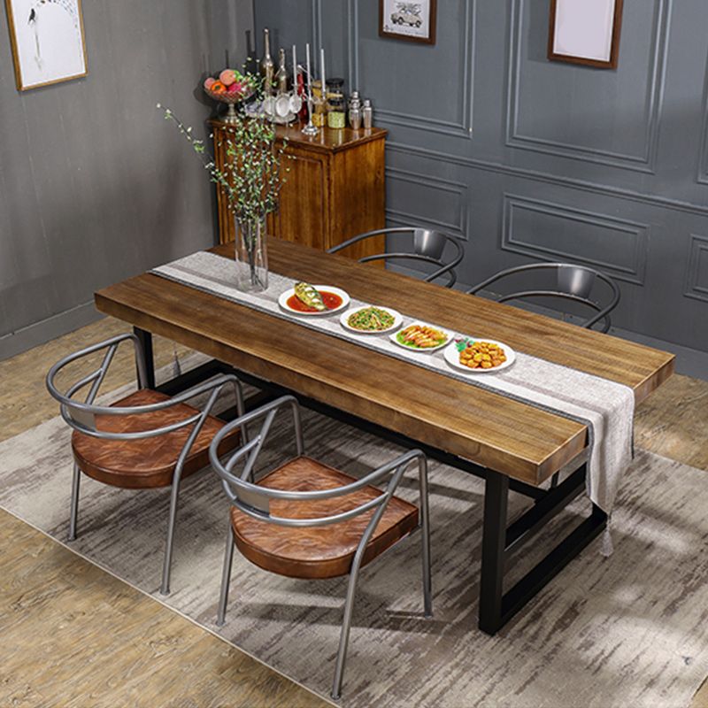 Industrial 1/2/3/5 Pieces Dining Table Set Solid Wood Top Dining Table and Chairs