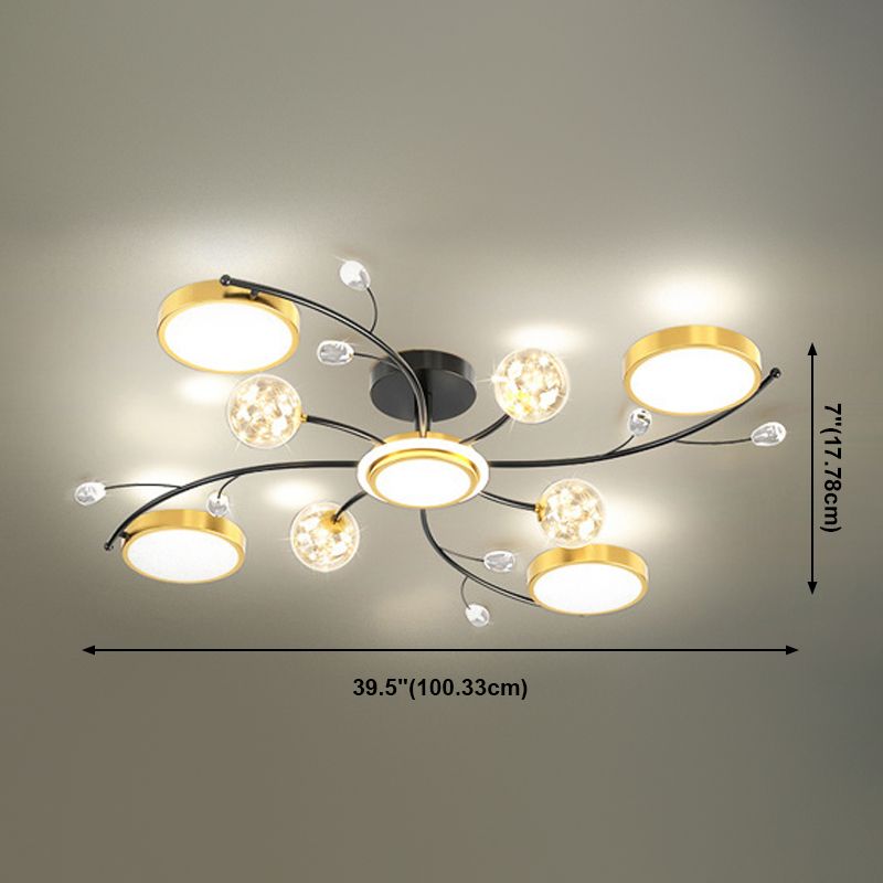 Nordic Modern Style Semi Flush Mount Ceiling Fixture Globe Glass Ceiling Light Fixtures