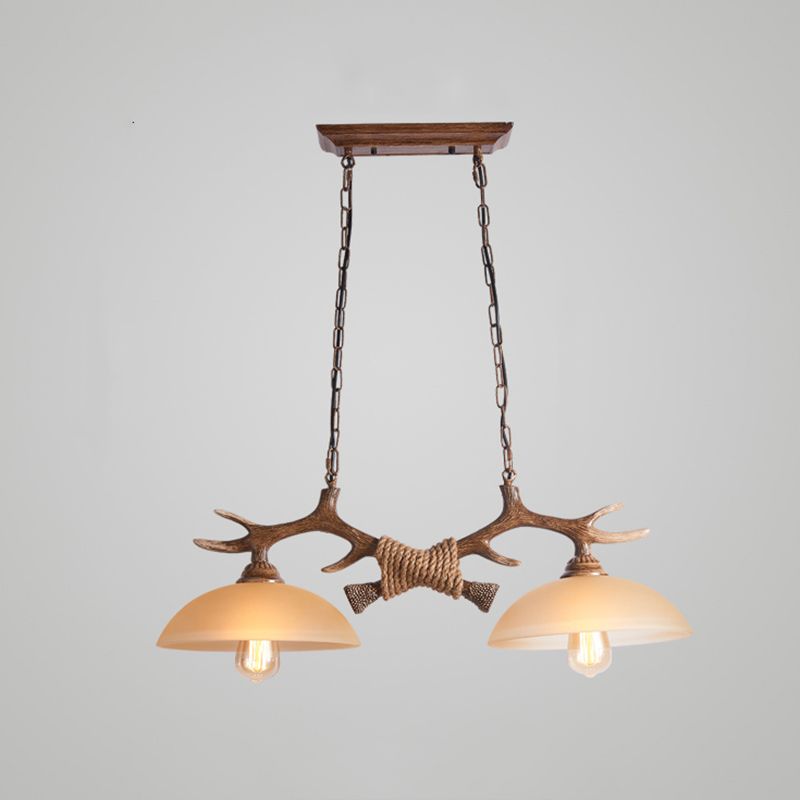 White Bowl Pendant Lighting Fixture Traditional Metal Restaurant Ceiling Pendant Light