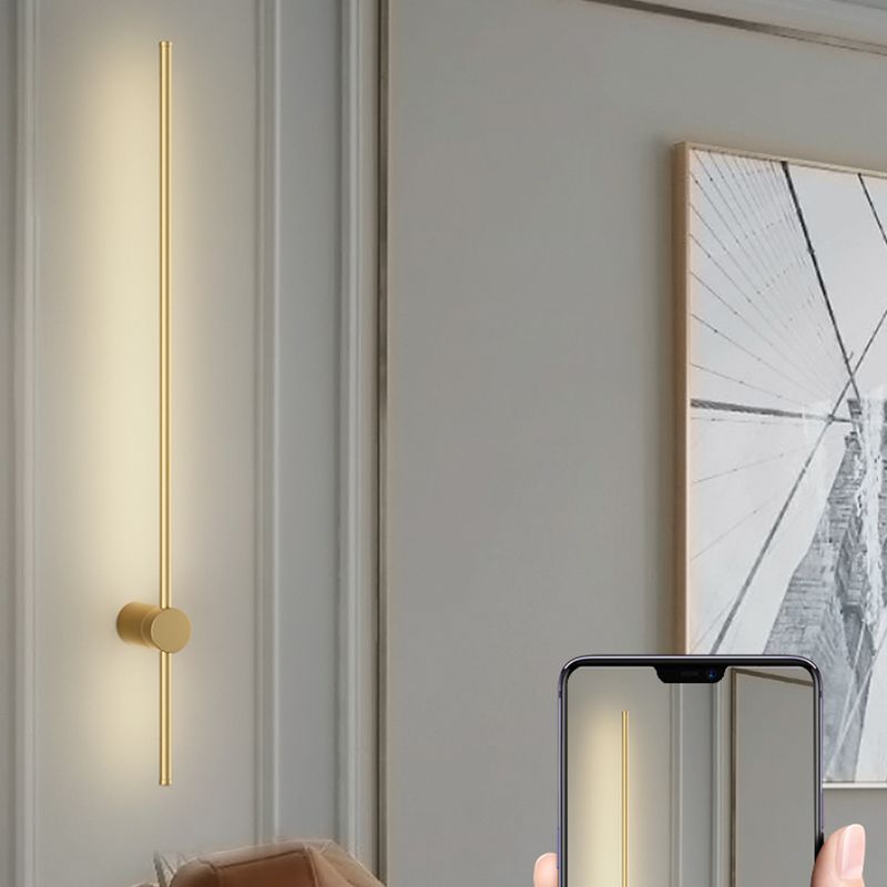 Linear Shape Metal Wall Mount Lighting Modern Style 1 Light Wall Mounted Light Fixture