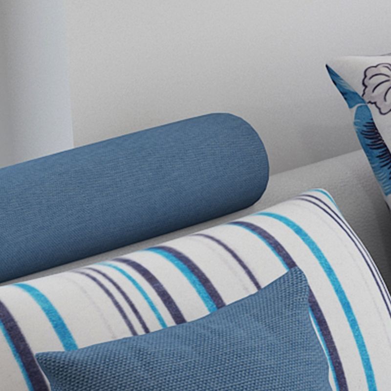 L-Shape Sofa Pillowed Back Cushions Square Arm Sectionals for Four People