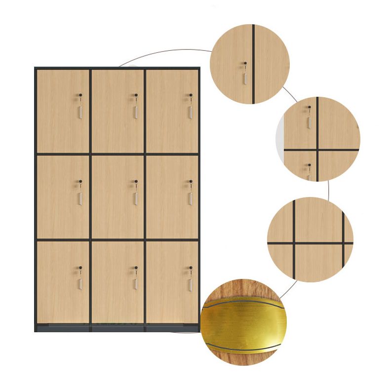 Modern Manufactured Wood Storage Cabinet Light Wood Finish Cabinet