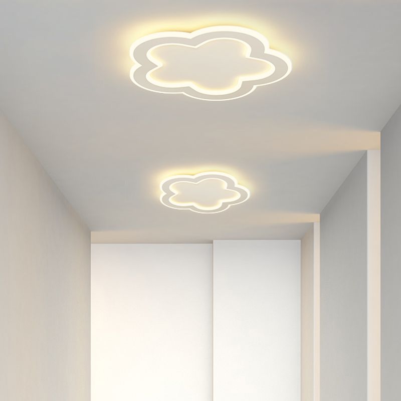 Metal Geometric Shape Flush Mount Light Kid Style 1-Light Flush Mount Ceiling Light