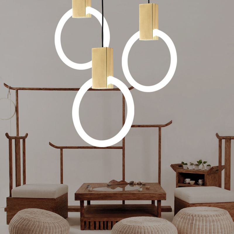Lámpara de colgante geométrica de luz geométrica para el hogar contemporáneo para el comedor