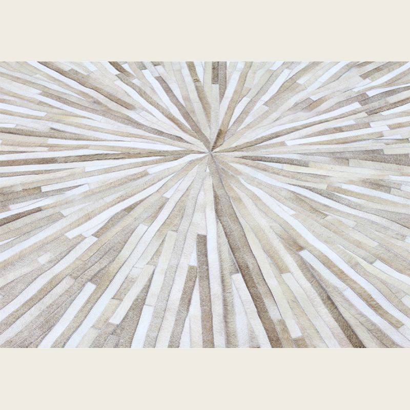 Fancy Pink Geometric Pattern Area Rug Cowhide Area Carpet Anti-Slip Washable Rug for Living Room