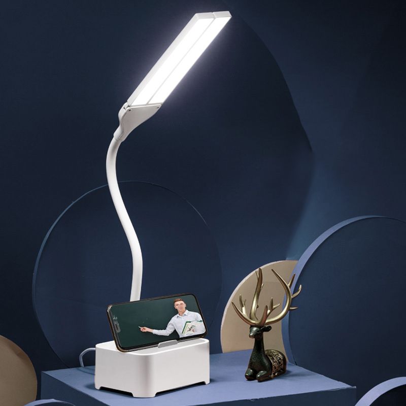 Lampade da comodino rettangolo Modern Plastica a 2 lampade da tavolo da notte leggera