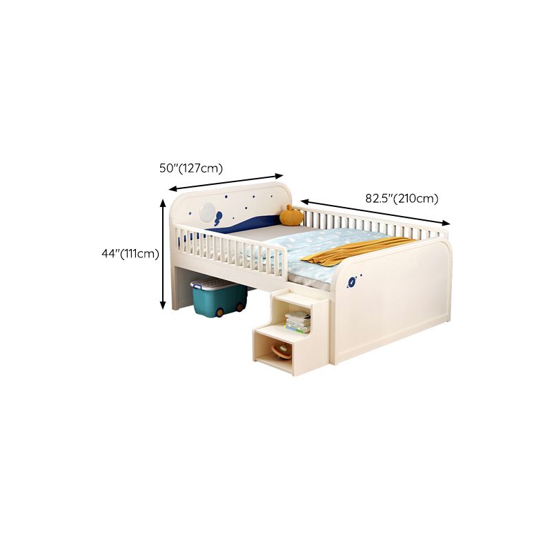 Solid Wood Nursery Bed Modern Wood Nursery Bed with Guardrails