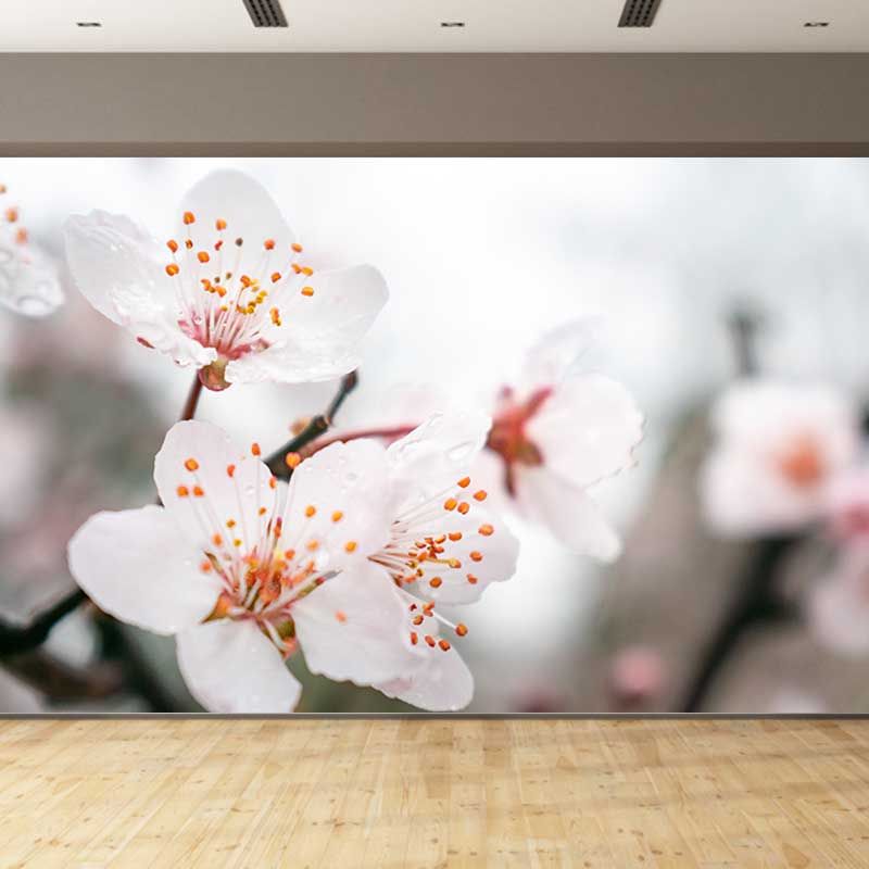 Chinese Style Blossom Flowers Wall Decals Waterproofing Mural, Custom Size