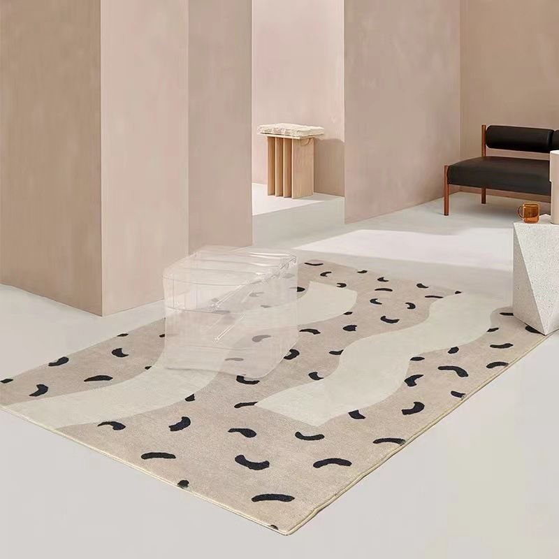 Modern Polyester Indoor Carpet Stain Resistant Rug Leopard Print Rug for Home Decoration