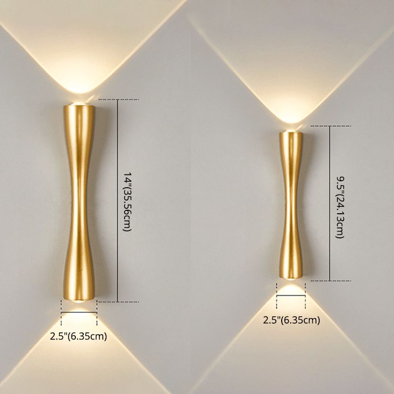 Mid-Century Tubes Wall Mount Light Fixture Metal 2 Lights Sconce