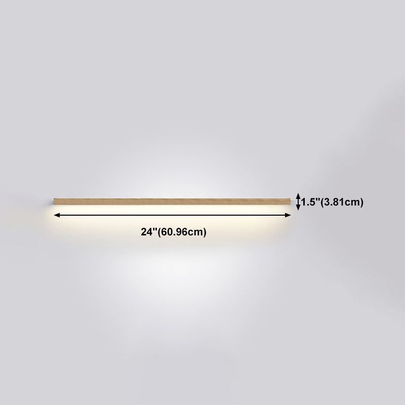Modern Style Linear Shape Wall Sconce Wood Sconce Lighting for Bedroom