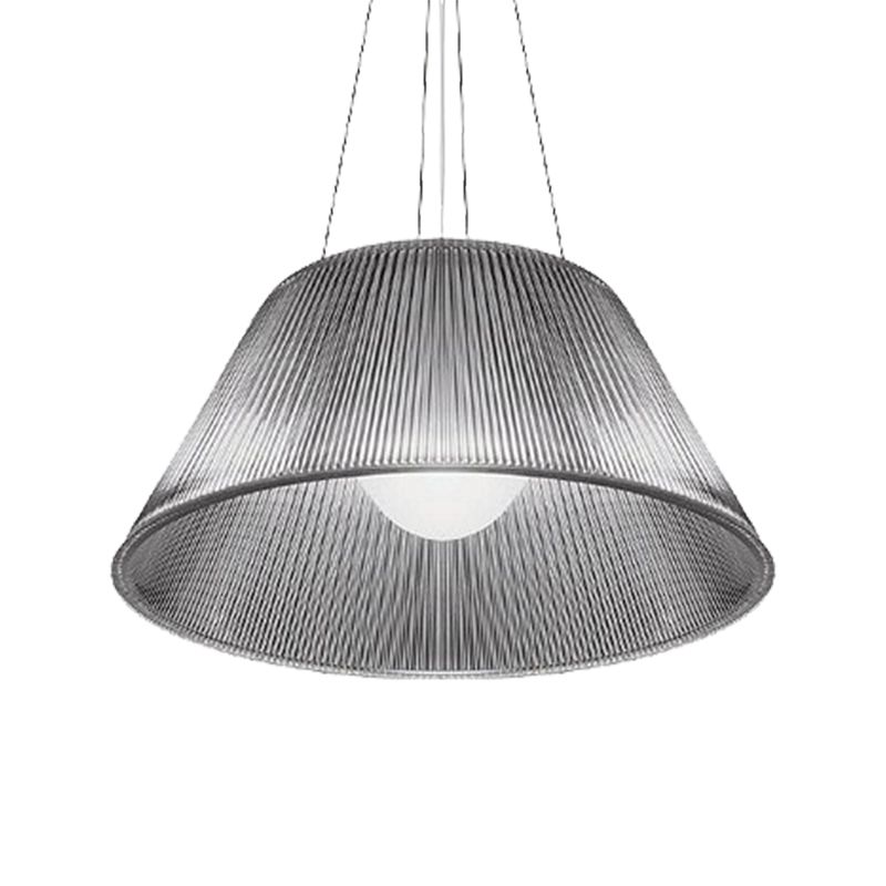 1 Light Restaurant Pendant Lamp Contemporary Hanging Ceiling Light with Cone Clear Glass Shade, 13"/19.5" Dia