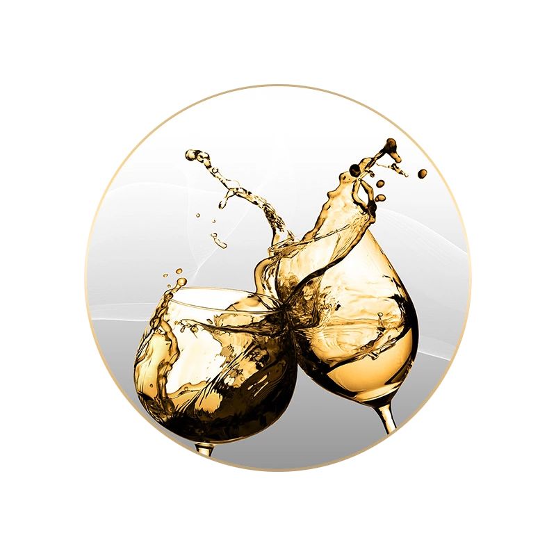 Wine Glass Canvas Wall Art for Living Room in Pastel Color, Multiple Sizes Available