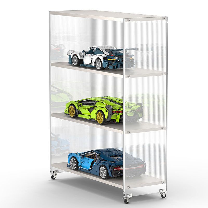 Closed Back Vertical Bookshelf Modern Style Acrylic Bookcase for Office