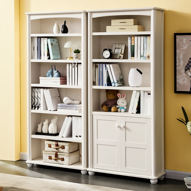 Closed Back Bookshelf Scandinavian Solid Wood Standard Bookcase