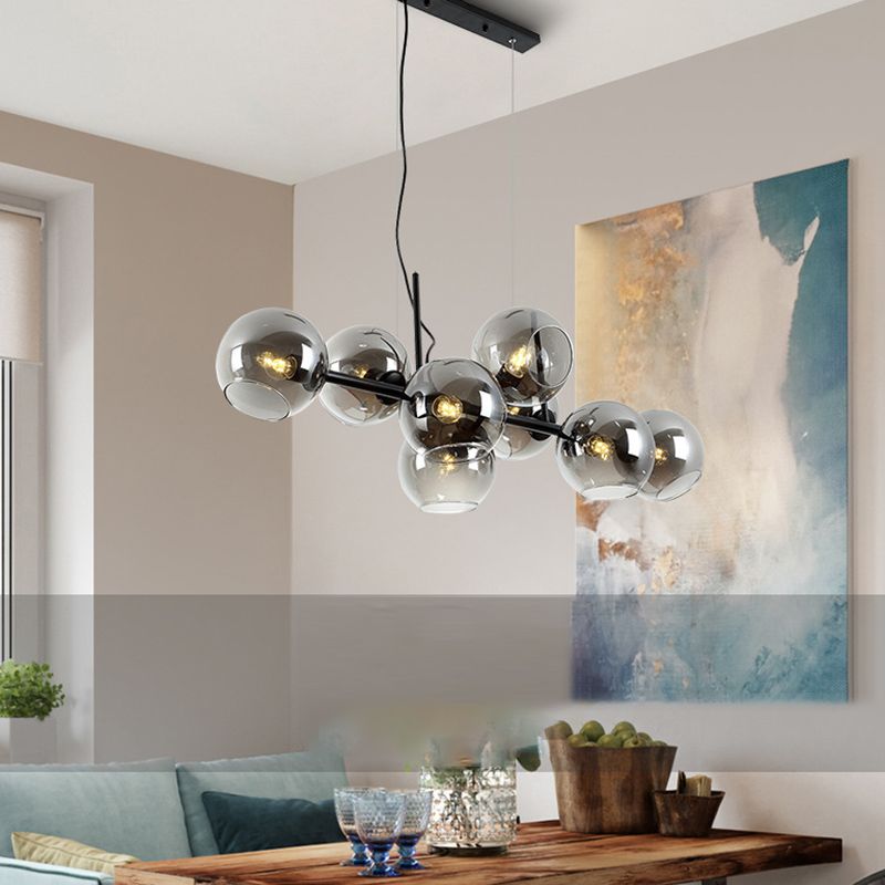 Modern Unique Shape Hanging Ceiling Lights 8 Lights Hanging Light Fixtures for Dining Room