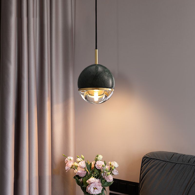 Noordse bolvormige hanger verlichtingsarmatuur stenen slaapkamer plafond hanglampje