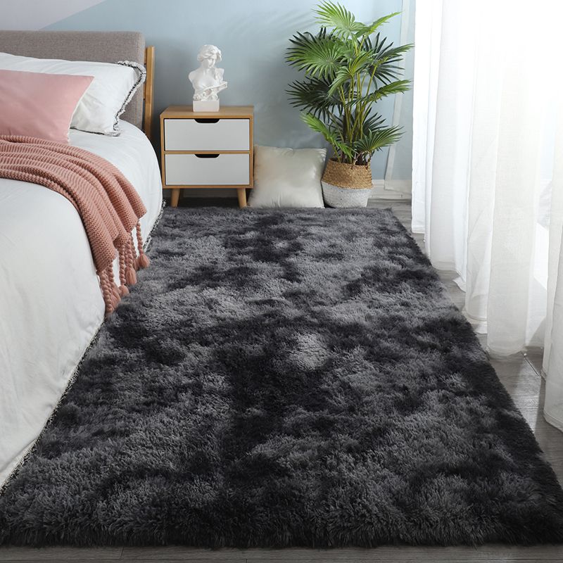 Trendy Home Decoration Shag Rug Tie-Dyed Indoor Carpet Polyester Non-Slip Backing Area Carpet