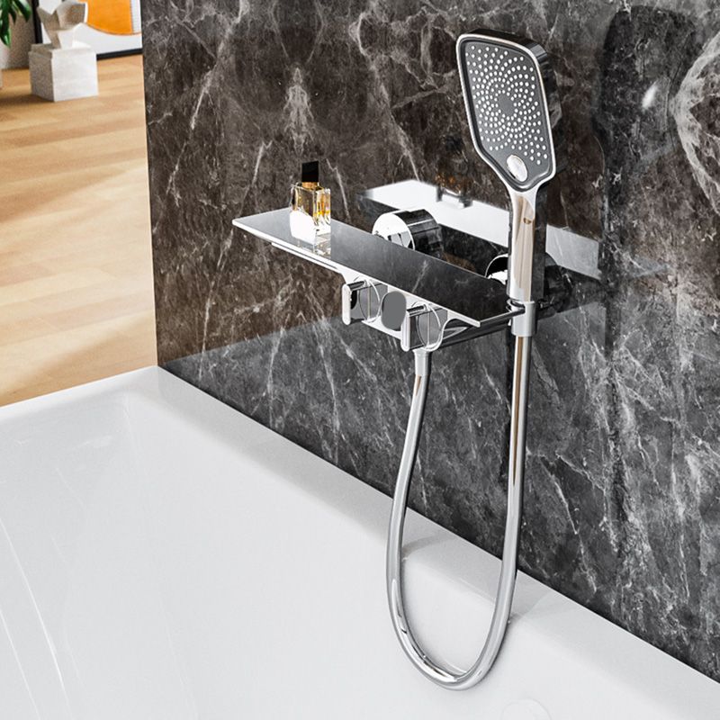Modern Wall Mounted Faucet 2-Handle and 2-Hole Bath Faucet Trim