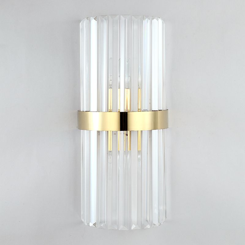 Crystal Geometry Shape Wall Lights Modern Style 2 Light Wall Sconce for Bedside
