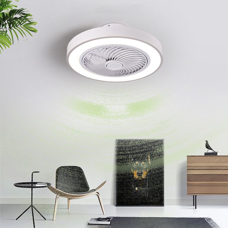 Nordische Metall Deckenventilator 1-Kopf-Flush-Halterungs-Leuchten mit ABS-Lüfterklinge